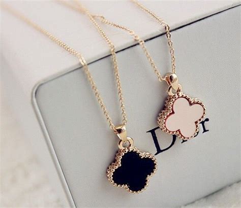 dior four leaf clover necklace.